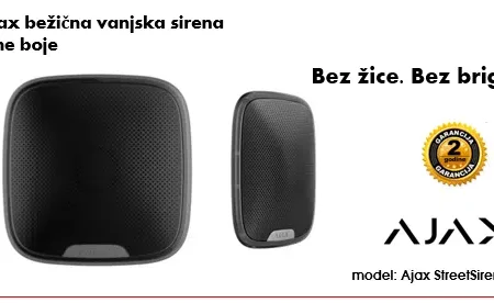 AJAX bežična vanjska sirena crne boje