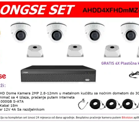 LONGSE SET 4 KAMERE AHDD4XFHDmMZ-4CH