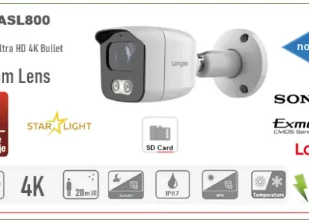 Starlight IP Kamera Bullet 8MP 2.8mm 20m IR POE + SD Card Slot