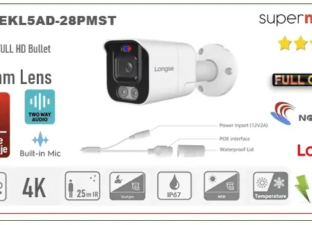Active Deterrence IP Camera 5MP 2.8mm – BMSEKL5AD-28PMST