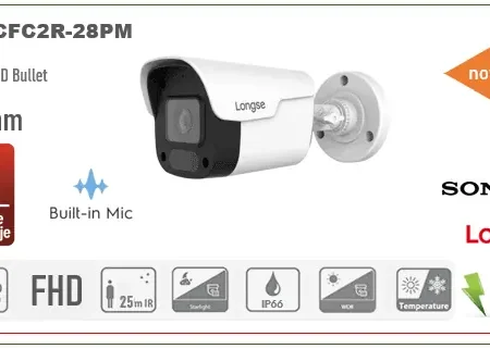 POE Bullet IP Kamera Longse 2MP 2.8mm 25m IR 25m + MIC BPSCFC2R-28PM