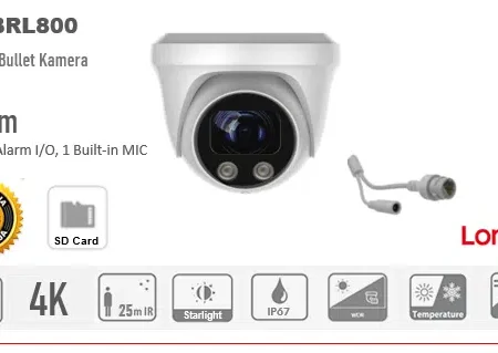 DOME IP KAMERA POE 8MP 2.8mm 25m IR STARLIGHT SD + Audio CMLBRL800