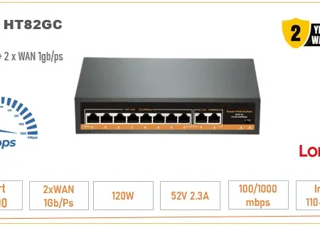 POE Switch Longse 8-port + 2 x 100/1000mbps UP Link port