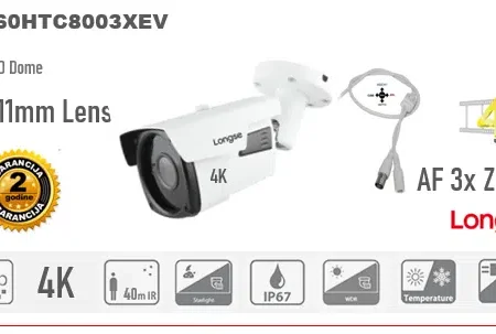 4K UHD 8MP 4IN1HD BULLET IR 40M 3.6-11MM AF 3X ZOOM LBP60HTC8003XEV