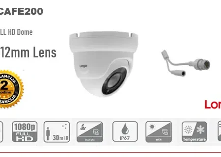DOME IP KAMERA 2MP 2.8-12MM 30M IR POE LIRDCAFE200