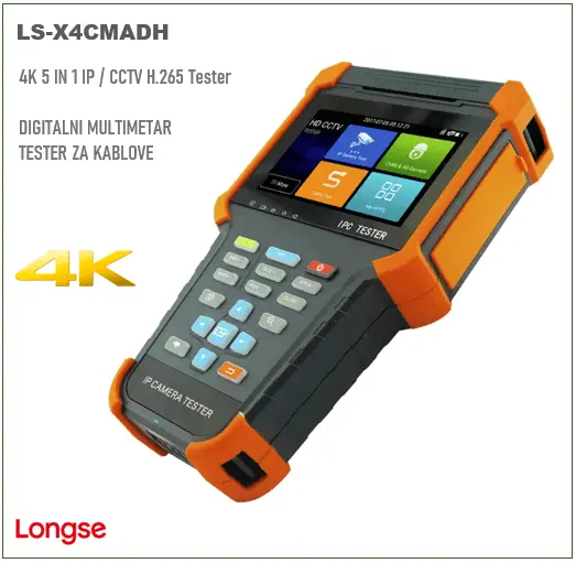 Longse HD CCTV TESTER 4K H.265 + Digitalni multimetar