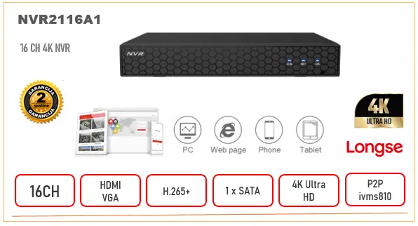 16 Kanalni mrežni snimač (NVR) 4K PRO Serija
